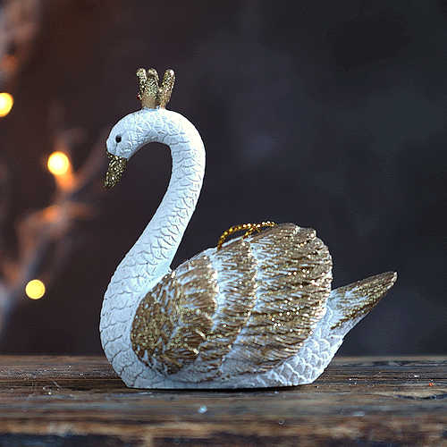 Stately Swan Christmas Decoration